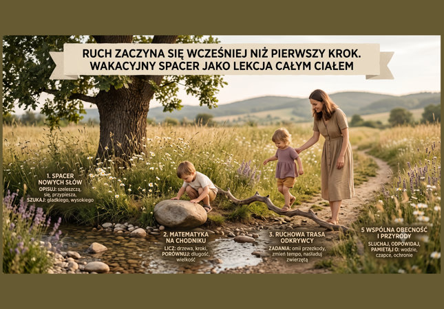 Wakacyjny spacer jako lekcja całym ciałem